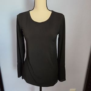 MICHAEL Michael Kors Black Statement Sleeve Blouse Size XS